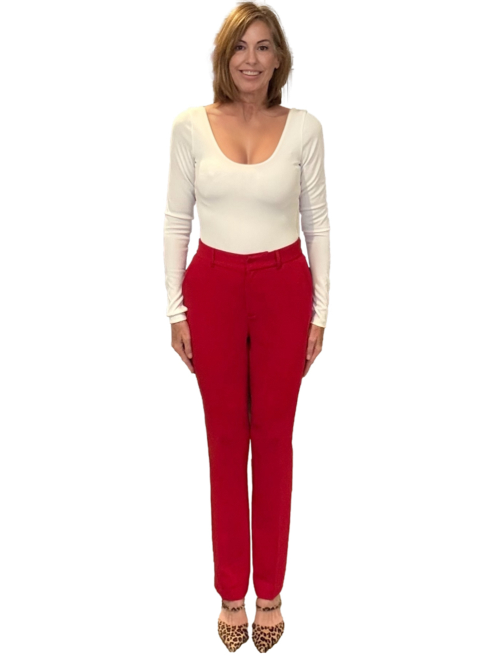 cinq a sept Straight-Leg Kerry Pant, Berry Fizz